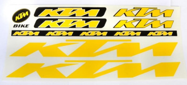 Naklejka KTM zółta 5 szt.= kpl