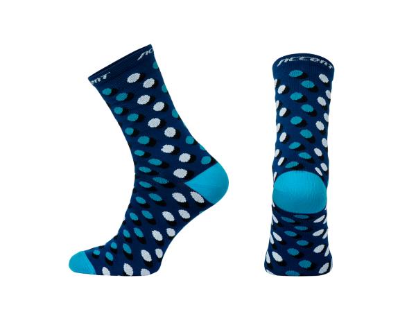 Skarpetki kolarskie Accent Dots Long niebieskie XL