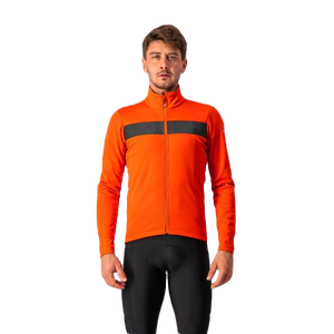 Kurtka kolarska Castelli Raddoppia 3, ognisty czerwony, rozmiar XL 