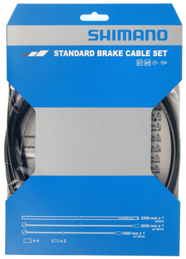 Zestaw linek i pancerzy hamulcowych Shimano MTB stal czarny