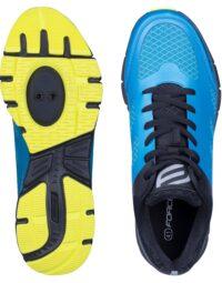 Buty rowerowe Force Go, niebiesko-czarno-fluo 45