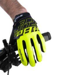 Rękawiczki letnie rowerowe FORCE MTB SWIPE czarno-fluo XL