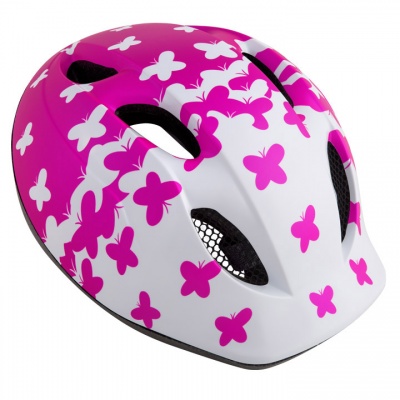 Dziecięcy kask rowerowy met super buddy motylki