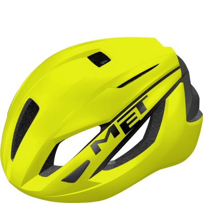 Kask rowerowy met strale m żółty