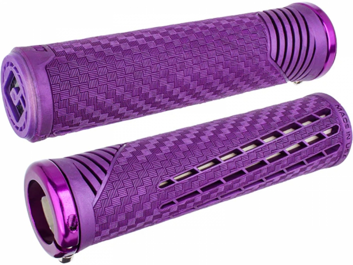 Chwyty rowerowe ODI CF Cosmic Purple z zaciskiem 135mm