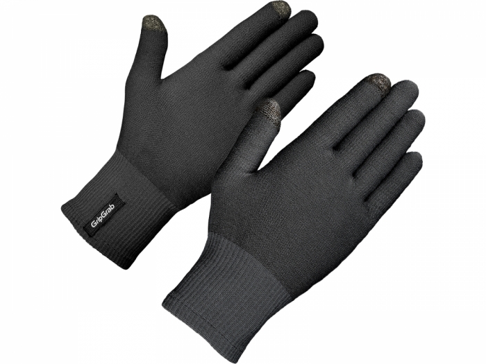 Rękawiczki GripGrab Merino Wool Liner Gloves M/L, Czarne