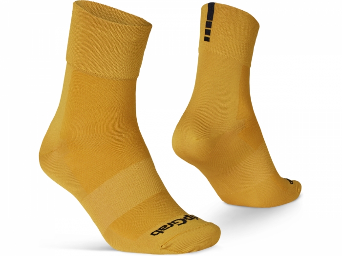 Skarpetki rowerowe GripGrab SL Regular Cut Summer Socks S, musztarda