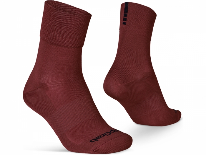 Skarpetki rowerowe GripGrab SL Regular Cut Summer Socks M, bordowe