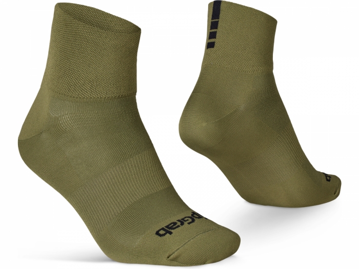 Skarpetki kolarskie GripGrab Lightweight SL Short XS, oliwkowe