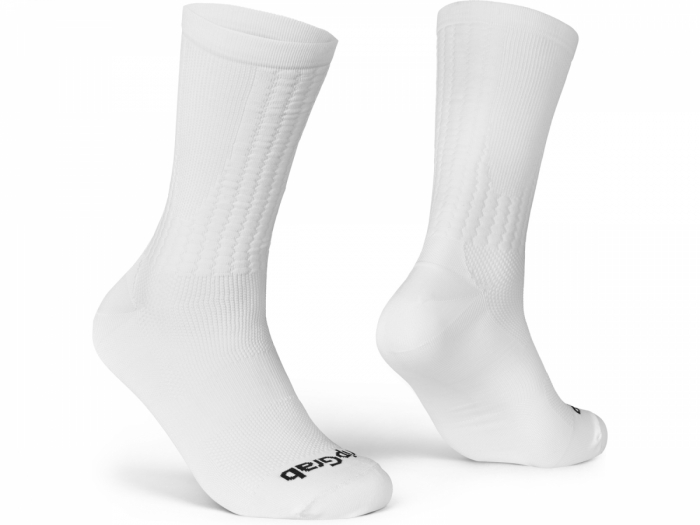 Skarpetki kolarskie GripGrab FastStream Aero Cycling So M białe