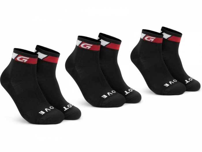 Skarpetki rowerowe GripGrab Classic Low Cut Summer Socks 3-Pack M, czarne