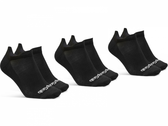 Skarpetki kolarskie GripGrab Classic No Show 3-Pack M, czarne