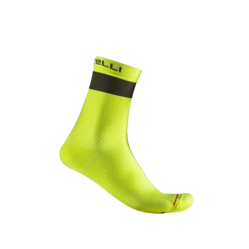 Skarpetki kolarskie Castelli Prologo Lite 15 electric lime/deep green L/XL