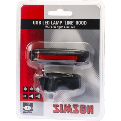 Lampka rowerowa tylna Simson Line USB