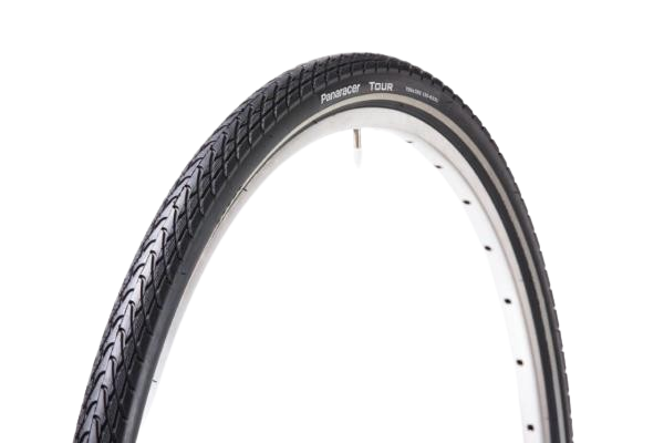 Opona Panaracer Tour 700x35C czarna wire taśma odblaskowa