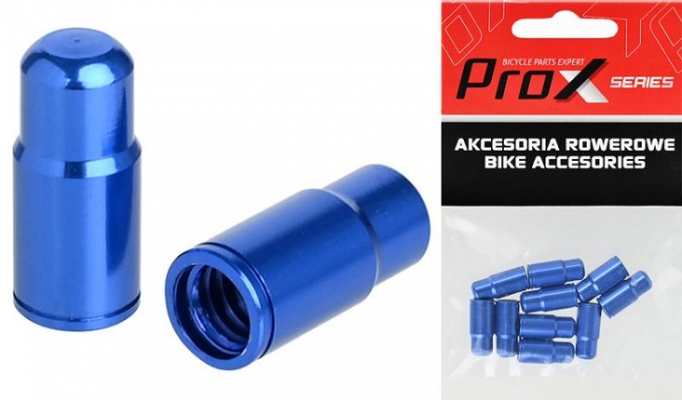Nakrętki Prox na zawór Presta FV-01 niebieskie (10szt)