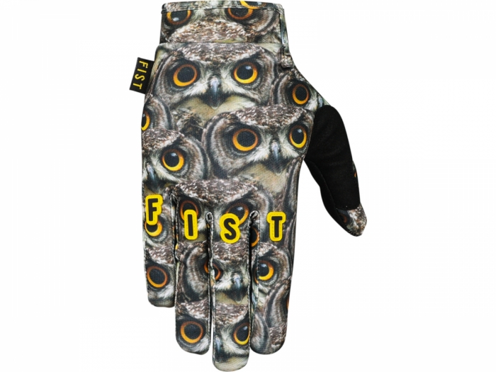 Rękawiczki rowerowe FIST Owls That L czarno-żółte