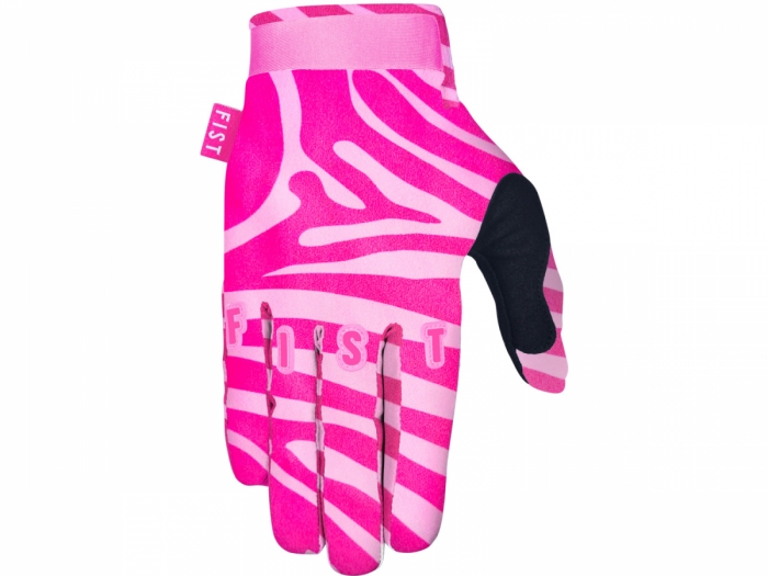 Rękawiczki rowerowe FIST Glove różowe Zebra L