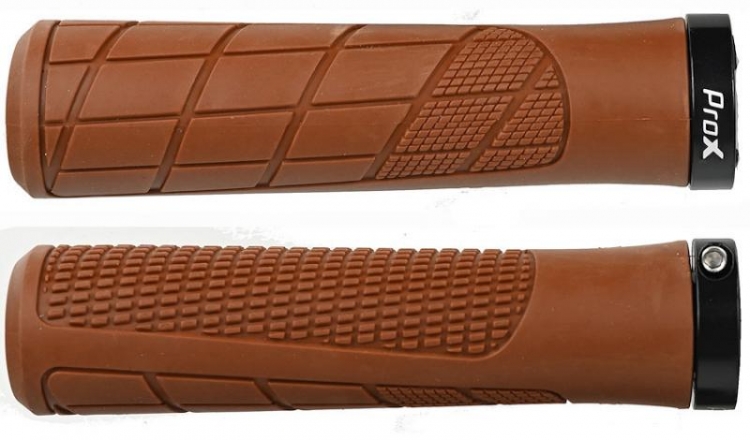 Chwyty rowerowe Prox GP-34 brązowe 130mm skręcane