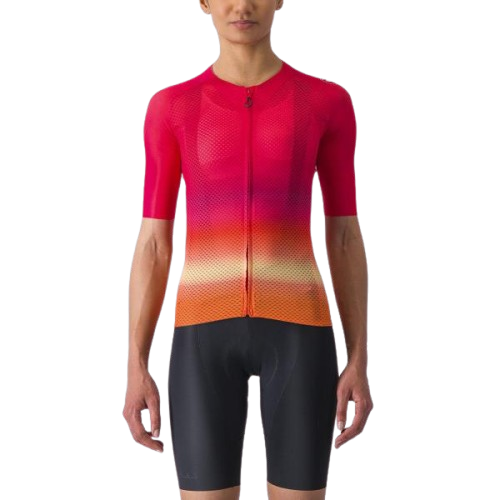 Koszulka kolarska damska Castelli Climber's 2.0 W hibiscus/pink-orange M