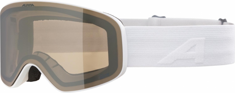 Gogle narciarskie Alpina fernie q-lite white matt szkło q-lite gold s2