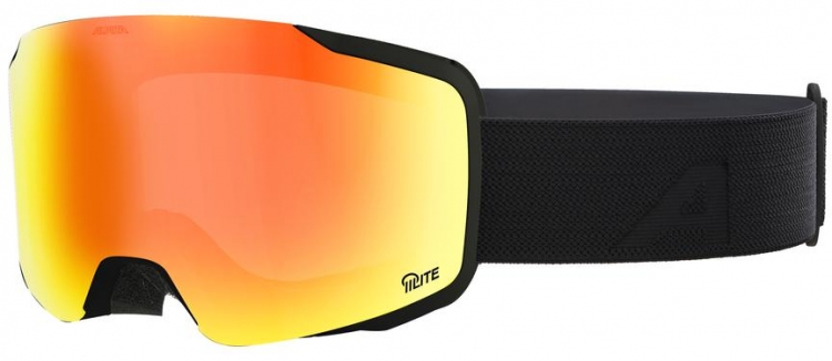Gogle narciarskie Alpina Taos Q-lite black matt szkło q-lite red s2