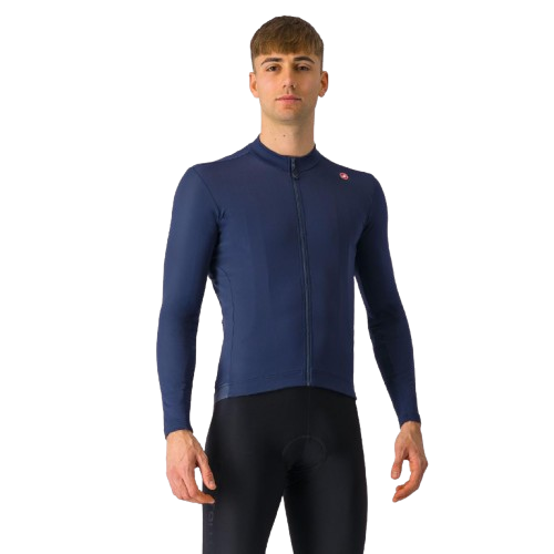 Bluza kolarska Castelli Espresso Thermal, belgian blue, rozmiar M