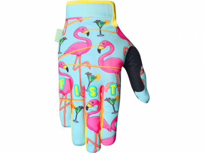 Rękawiczki rowerowe FIST Glove Flamingo Attack L, różowo-niebieskie