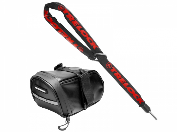 Łańcuch do blokady tylnego koła Trelock ZR355 6mm/150cm + torba podsiodłowa - B