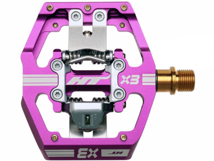 Pedały zatrzaskowe HT Components HT-X3T purpurowe