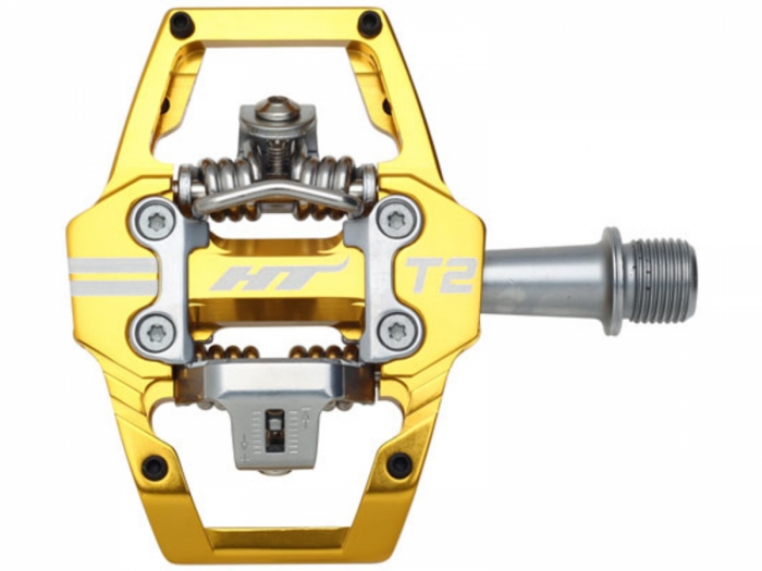 Pedały zatrzaskowe HT Components HT-T2 złote
