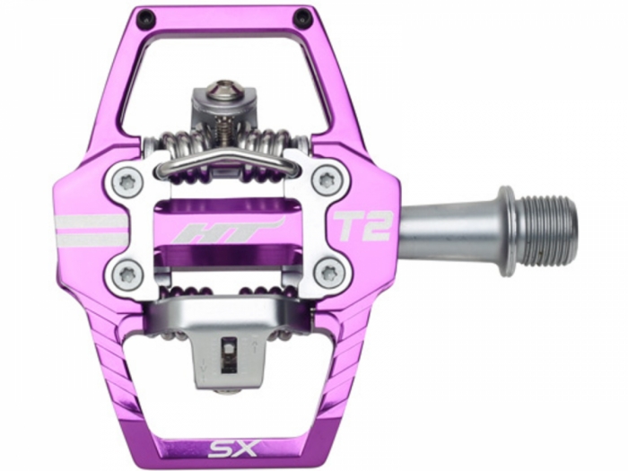 Pedały zatrzaskowe HT Components HT-T2-SX purpurowe