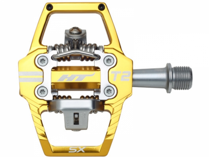 Pedały zatrzaskowe HT Components HT-T2-SX złote