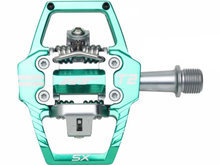 Pedały zatrzaskowe HT Components HT-T2-SX turkusowe