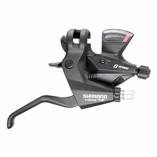 Manetka rowerowa Shimano ST-M310 Prawa 8b v-brake czarna