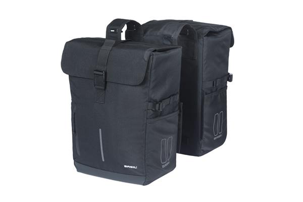 Sakwa rowerowa 2-komorowa Basil Move 30l, czarna