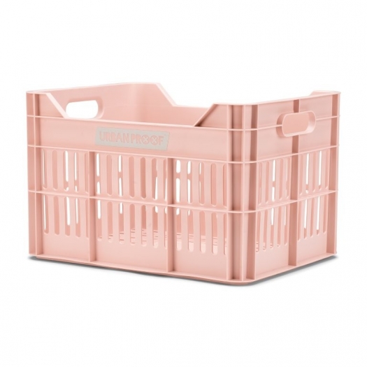 Kosz rowerowy Urban Proof 30L Recycled 40x30x25cm pastelowy różowy