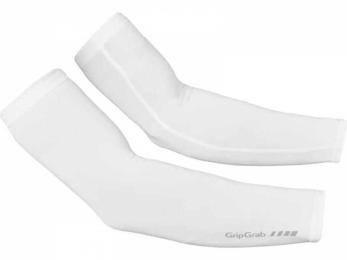 Rękawki rowerowe GripGrab UPF 50+ UV Protect Arm Sle białe, S