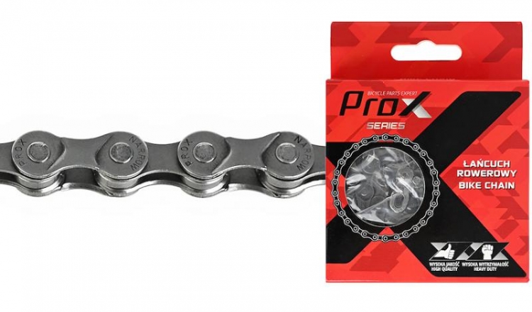 Łańcuch rowerowy Prxo Z8 8-rz 116L, szary