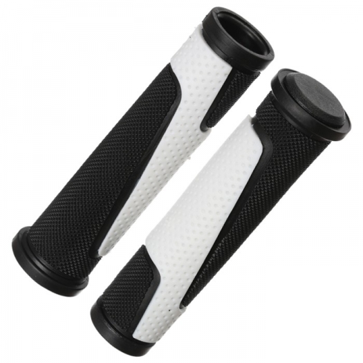Chwyty rowerowe Kraton 130mm czarno-białe