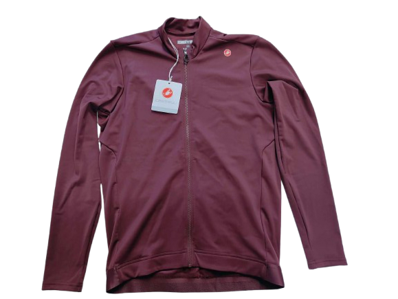 Bluza kolarska Castelli Espresso Thermal, deep bordeaux, rozmiar XXL