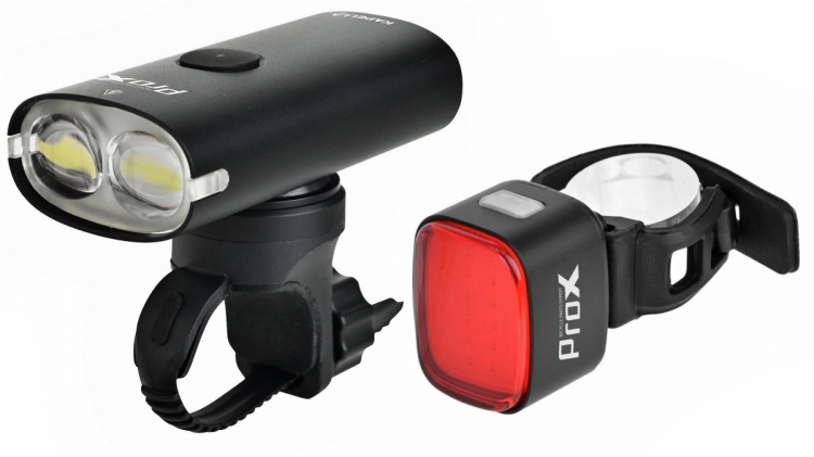 Zestaw lampek rowerowych Prox Kapella/Ara 1600/50lm USB-C 