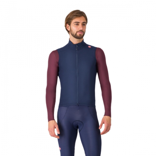 Kamizelka kolarska wiatroszczelna Castelli Espresso belgian blue rozm. M