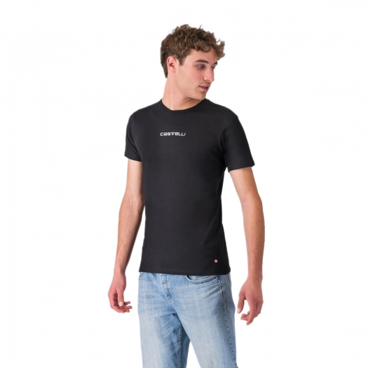 Koszulka bawełniana Castelli Classico czarna rozm. XL