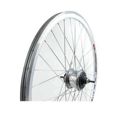 Koło rowerowe tylne 28" stożek 8 nexus srebrny nierdzewne