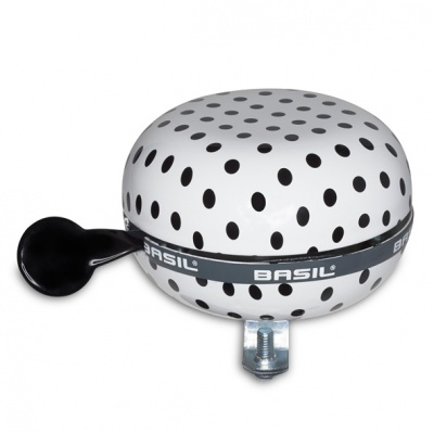 Dzwonek rowerowy Basil Dots biały/czarny