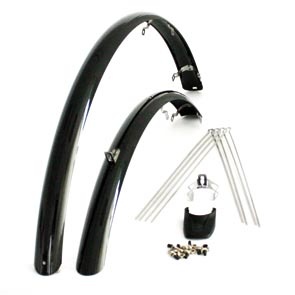 Błotniki rowerowe Eurofender Elegance 28/46 czarne  - E