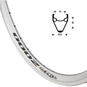 Rigida obręcz 26 dp2000 alu 24.6mm 36/14