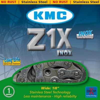 Łańcuch rowerowy kmc z1 1/8 inox