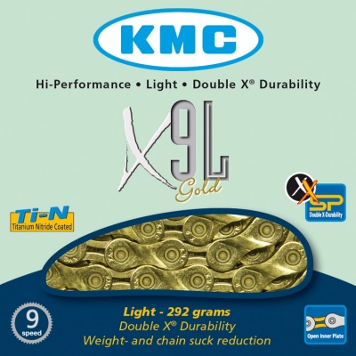 Łańcuch rowerowy kmc x9l gold